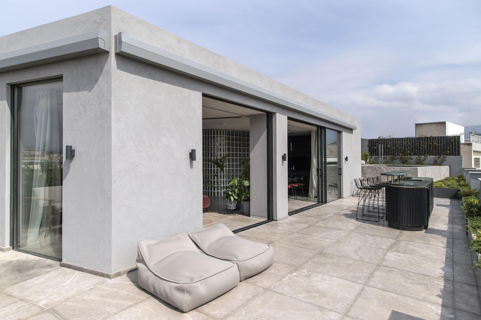 Perianth Hotel Athén Kültér fotó Rooftop terrace